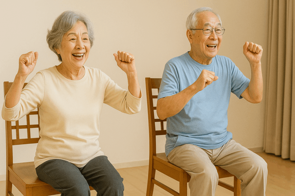 椅子に座ってダンス