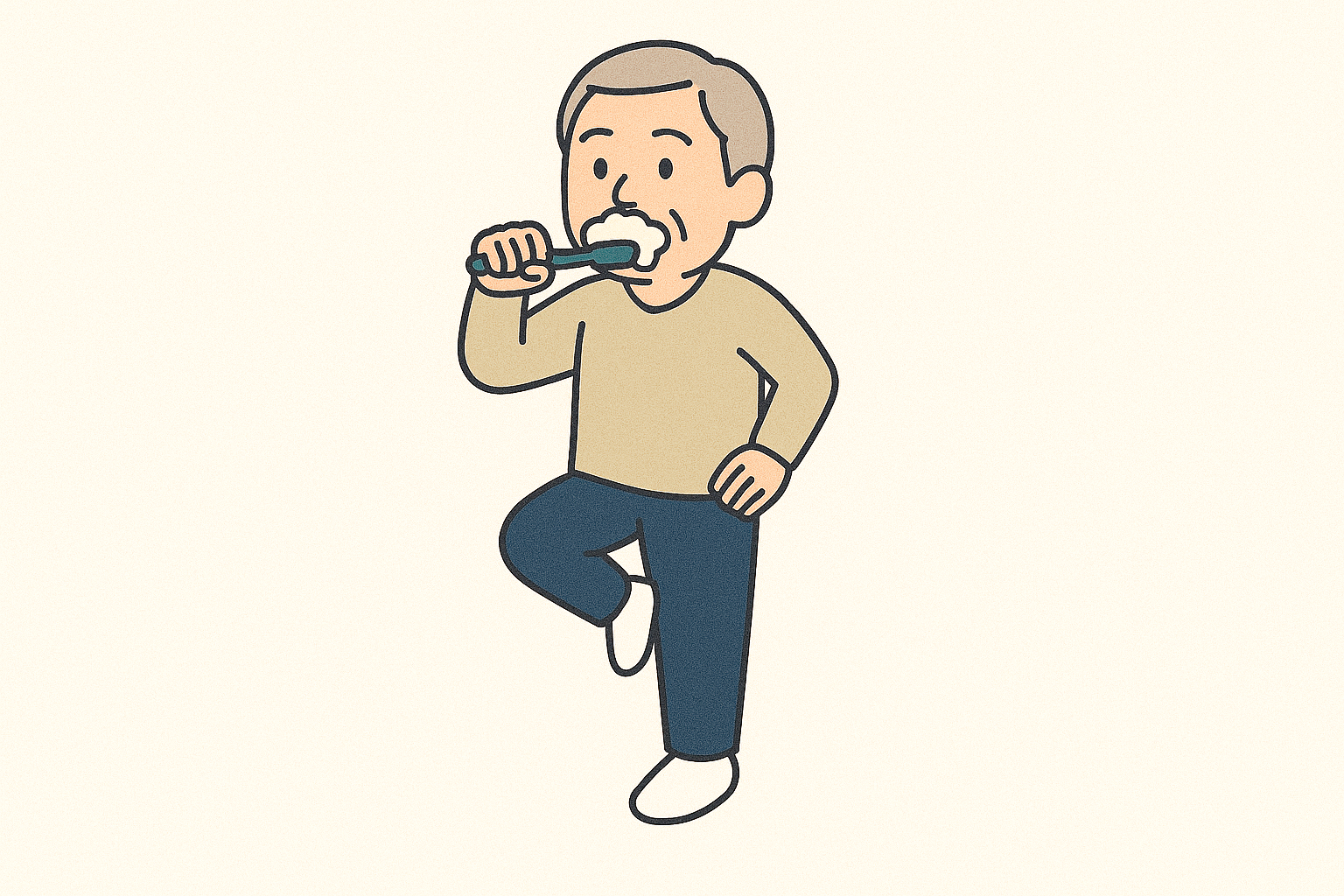 歯磨きしながら予防運動