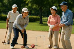 ゆっくり、じっくり、そして真剣に。ゲートボールで広がる仲間との輪