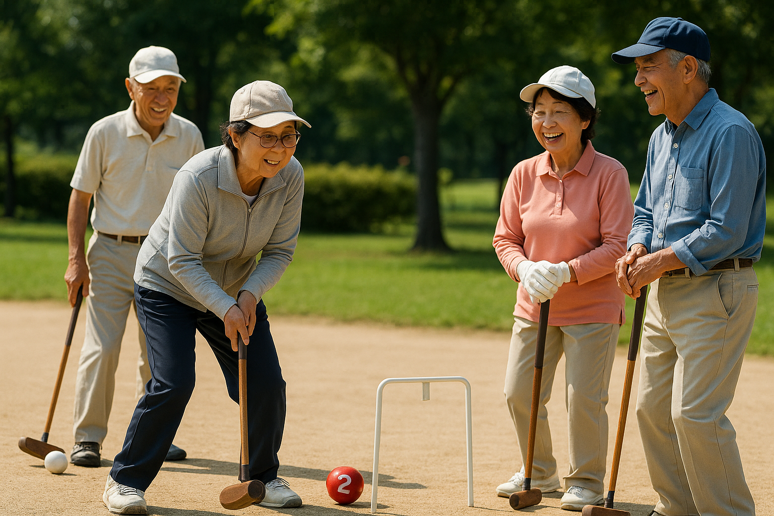 ゲートボールの試合