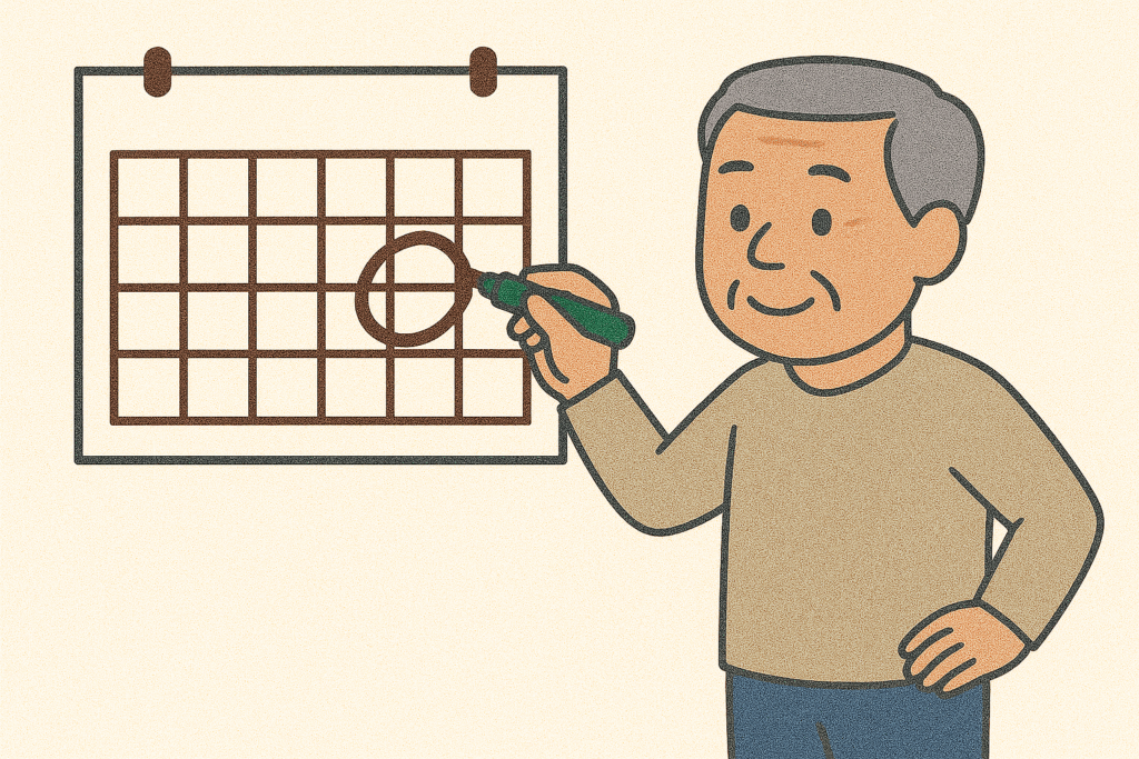 カレンダーとシニア