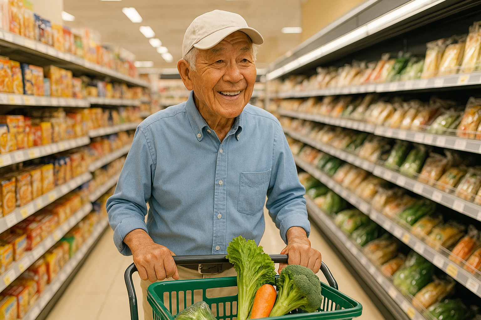 買物する高齢者