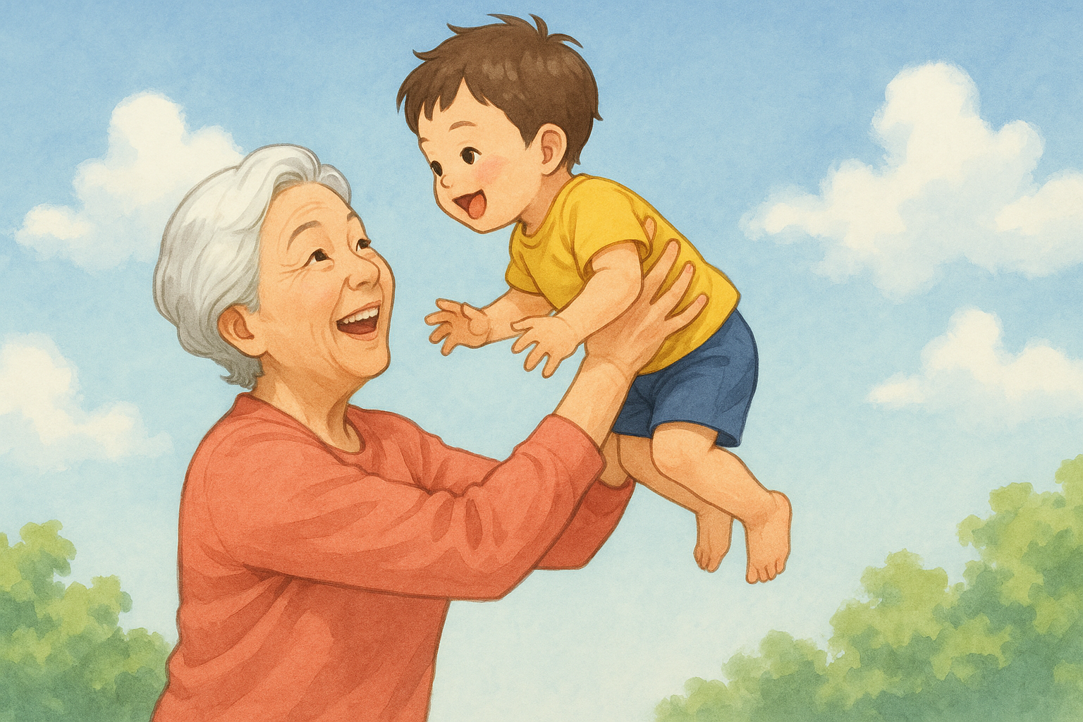 お祖母ちゃんと孫