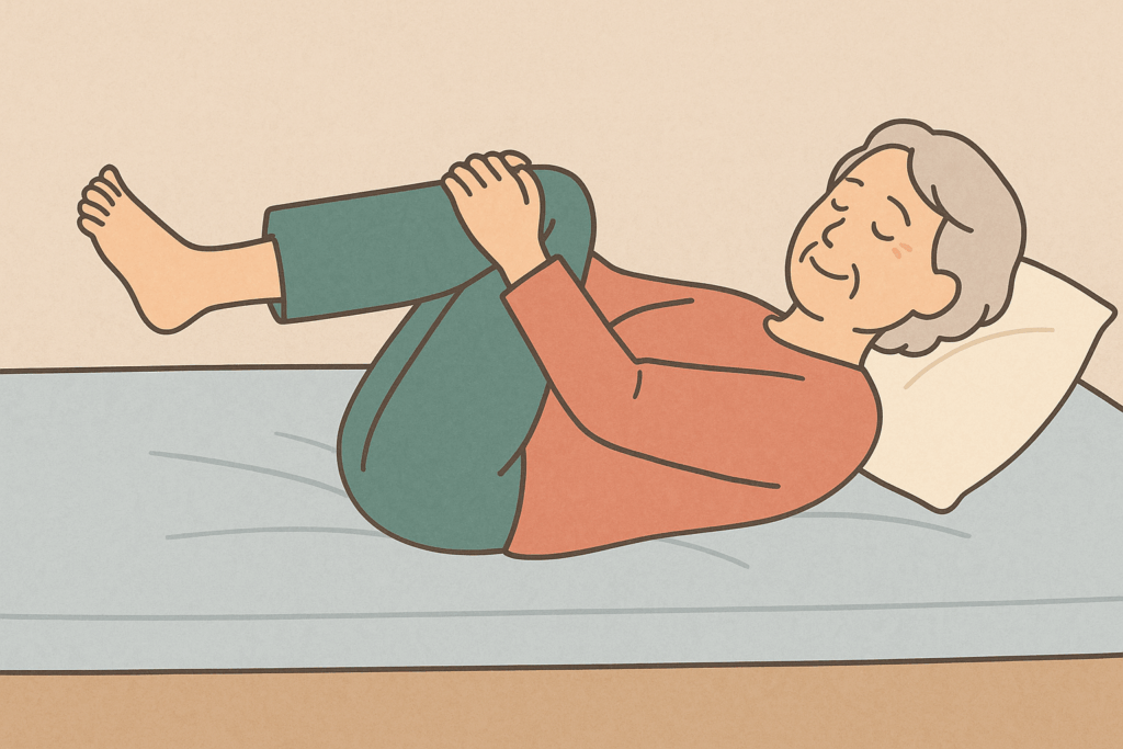 膝抱えストレッチ