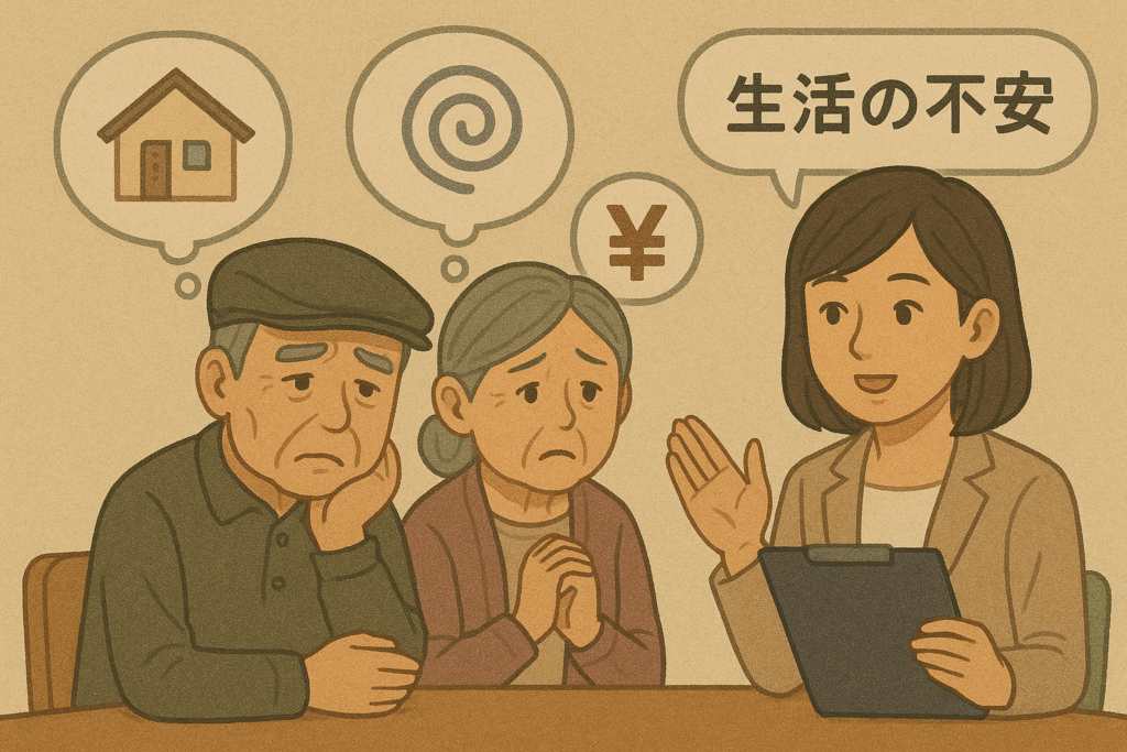 相談するシニア