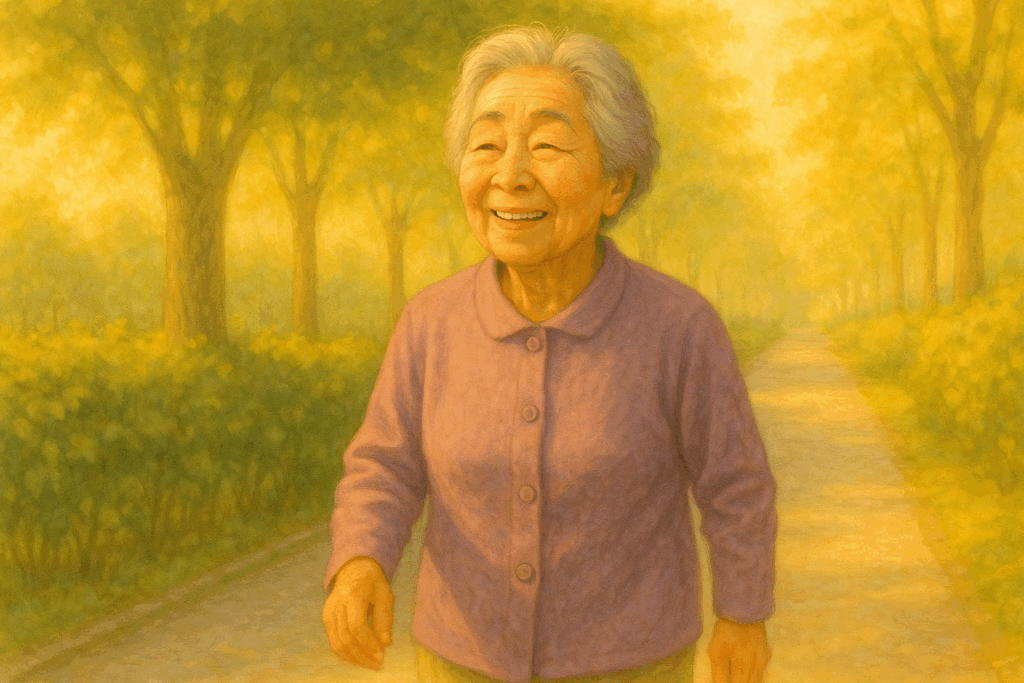 散歩するシニア