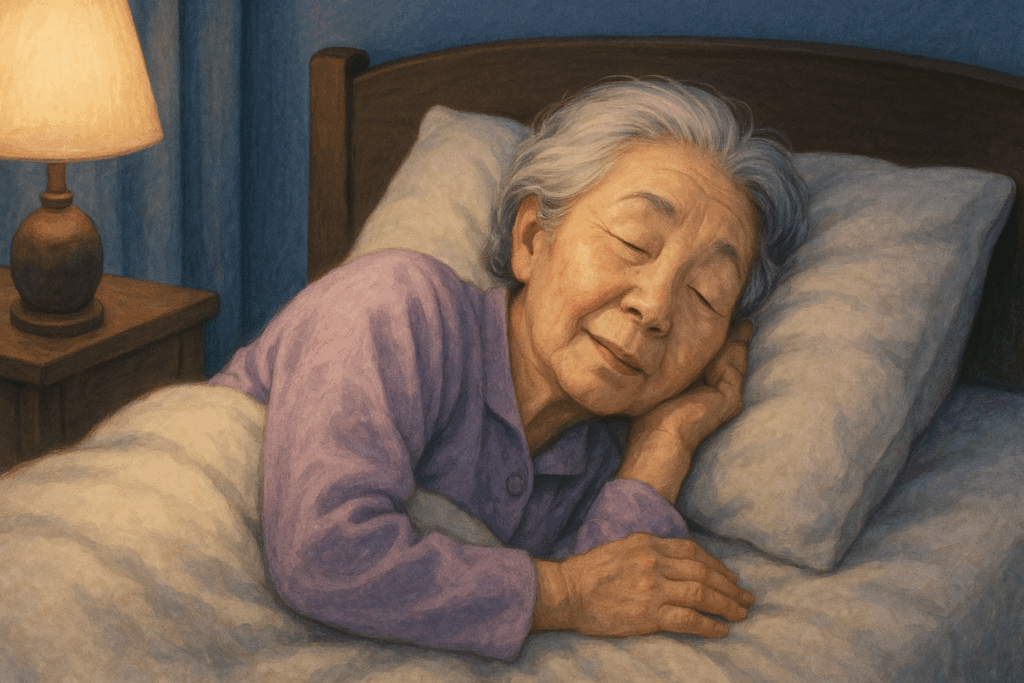 よく眠るシニア