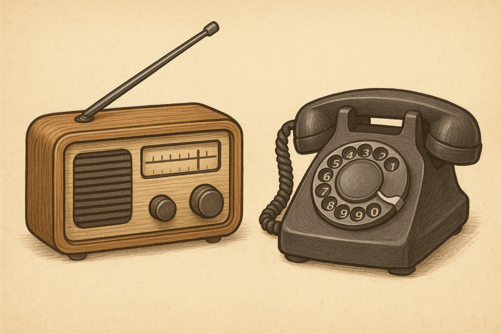 ラジオと電話