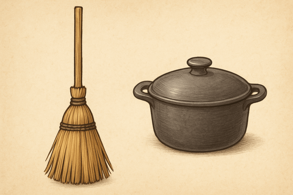 ほうきと鍋